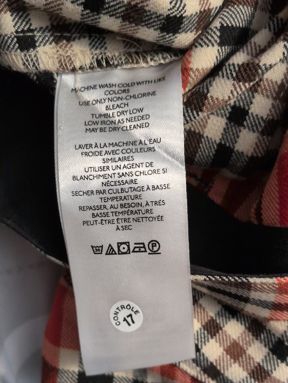 Free People Plaid Wide-Leg Trousers in Red & Cream - Picture 13 of 13